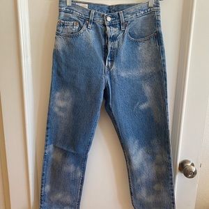 Levi’s 501 acid wash jeans, size 27, vintage